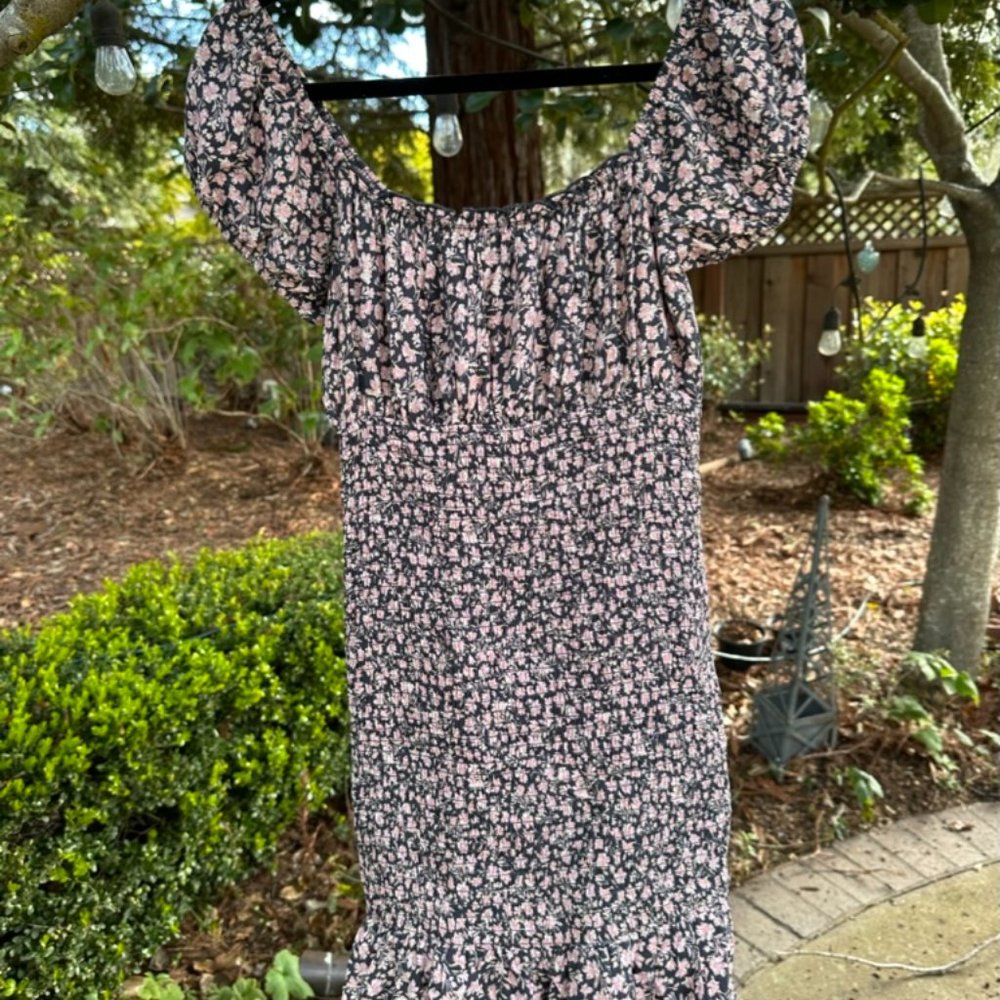 Smocked Floral Mini Dress size XS